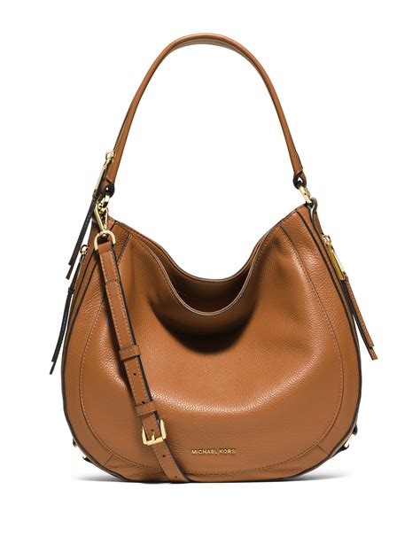 michael kors cognac brown structured hobo purse|Hobos Michael Kors .